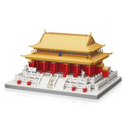 MOYU BLOCK MY92006 92006 non  SẢNH HÒA HỢP TỐI CAO TRONG TỬ CẤM THÀNH bộ đồ chơi xếp lắp ráp ghép mô hình Buildings 3962 khối