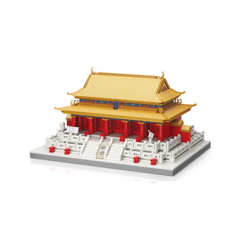 MOYU BLOCK MY92006 92006 non  SẢNH HÒA HỢP TỐI CAO TRONG TỬ CẤM THÀNH bộ đồ chơi xếp lắp ráp ghép mô hình Buildings 3962 khối