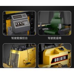 CADA DOUBLEE C61056 61056 non  MÁY ???I HẠNG NẶNG ĐIỀU KHIỂN TỪ XA 1:16 tỷ lệ 1:16 bộ đồ chơi xếp lắp ráp ghép mô hình  HEAVY BULLDOZER Kỹ Thuật Công Nghệ Cao Mô Hình Phương Tiện 2826 khối