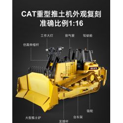 CADA DOUBLEE C61056 61056 non  MÁY ???I HẠNG NẶNG ĐIỀU KHIỂN TỪ XA 1:16 tỷ lệ 1:16 bộ đồ chơi xếp lắp ráp ghép mô hình  HEAVY BULLDOZER Kỹ Thuật Công Nghệ Cao Mô Hình Phương Tiện 2826 khối
