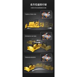 CADA DOUBLEE C61056 61056 non  MÁY ???I HẠNG NẶNG ĐIỀU KHIỂN TỪ XA 1:16 tỷ lệ 1:16 bộ đồ chơi xếp lắp ráp ghép mô hình  HEAVY BULLDOZER Kỹ Thuật Công Nghệ Cao Mô Hình Phương Tiện 2826 khối