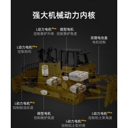 CADA DOUBLEE C61056 61056 non  MÁY ???I HẠNG NẶNG ĐIỀU KHIỂN TỪ XA 1:16 tỷ lệ 1:16 bộ đồ chơi xếp lắp ráp ghép mô hình  HEAVY BULLDOZER Kỹ Thuật Công Nghệ Cao Mô Hình Phương Tiện 2826 khối