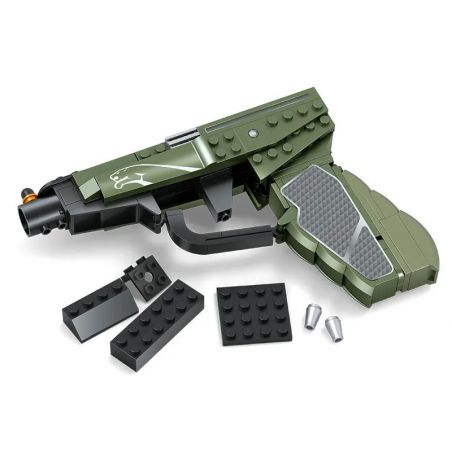 QX1002 1002 non  KHẨU SÚNG LỤC bộ đồ chơi xếp lắp ráp ghép mô hình Gun ARMS MODEL PISTOL GUN 121 khối