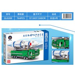 ZHEGAO QL0288 0288 non  TÊN LỬA LONG MARCH 6 bộ đồ chơi xếp lắp ráp ghép mô hình China Aerospace Museum AEROSPACE LONG MARCH 6 764 khối