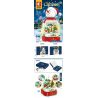 SEMBO 601162 non  NGƯỜI TUYẾT HỘP NHẠC GIÁNG SINH bộ đồ chơi xếp lắp ráp ghép mô hình Christmas CHRISTMAS MUSICBOX 220 khối