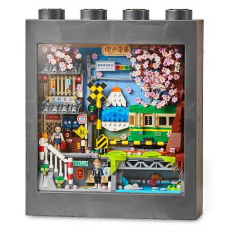 LOZ 1907 non  TÀU SAKURA bộ đồ chơi xếp lắp ráp ghép mô hình Arts & Crafts 1213 khối