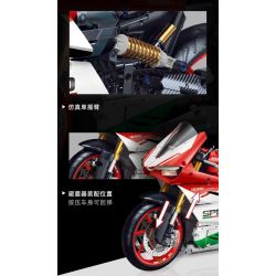 FEMIBOX S2202 2202 non  DUCATI tỷ lệ 1:5 bộ đồ chơi xếp lắp ráp ghép mô hình  Kỹ Thuật Công Nghệ Cao Mô Hình Phương Tiện 1592 khối