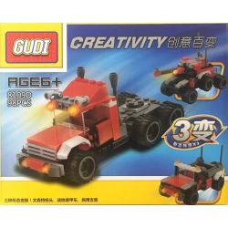 GUDI 8109D non  MÁY KÉO VINCENT XE BỌC THÉP DÃ CHIẾN JEEP DÂN SỰ bộ đồ chơi xếp lắp ráp ghép mô hình Creator 3 In 1 MILITARY EQUIPMENT TRANSFORM TO TRUCKS JEEPS ARMOURED CAR Sáng Tạo Với 3 Mẫu 98 khối
