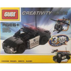 GUDI 8109B non  XE TUẦN TRA CỦA CẢNH SÁT MÁY BAY TRỰC THĂNG HỖ TRỢ THIẾT BỊ ĐÁNH CHẶN THỰC PHÁP LUẬT bộ đồ chơi xếp lắp ráp ghép mô hình Creator 3 In 1 POLICE PATROL HELICOPTER INTERCEPTOR CREATIVE VARIETY LAW ENFORCEMENT CAR Sáng Tạo Với 3 Mẫu 130 khối