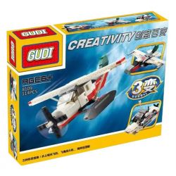 GUDI 8109 non  MÁY BAY THAM QUAN CHIẾN ĐẤU EAGLE TÀU TUẦN TRA VEN BIỂN bộ đồ chơi xếp lắp ráp ghép mô hình Creator 3 In 1 Sáng Tạo Với 3 Mẫu 114 khối
