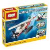 GUDI 8109 non  MÁY BAY THAM QUAN CHIẾN ĐẤU EAGLE TÀU TUẦN TRA VEN BIỂN bộ đồ chơi xếp lắp ráp ghép mô hình Creator 3 In 1 Sáng Tạo Với 3 Mẫu 114 khối
