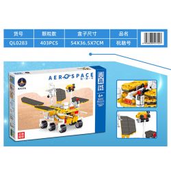 ZHEGAO QL0283 0283 non  VÀNG ZHURONG MARS ROVER bộ đồ chơi xếp lắp ráp ghép mô hình China Aerospace Museum 403 khối
