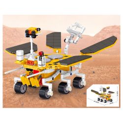 ZHEGAO QL0283 0283 non  VÀNG ZHURONG MARS ROVER bộ đồ chơi xếp lắp ráp ghép mô hình China Aerospace Museum 403 khối
