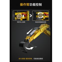 CADA DOUBLEE C61082 61082 non  MÁY XÚC ĐẦY ĐỦ CHỨC NĂNG 1:20 tỷ lệ 1:20 bộ đồ chơi xếp lắp ráp ghép mô hình  REMOTE CONTROL EXCAVATOR Kỹ Thuật Công Nghệ Cao Mô Hình Phương Tiện 1702 khối