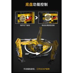 CADA DOUBLEE C61082 61082 non  MÁY XÚC ĐẦY ĐỦ CHỨC NĂNG 1:20 tỷ lệ 1:20 bộ đồ chơi xếp lắp ráp ghép mô hình  REMOTE CONTROL EXCAVATOR Kỹ Thuật Công Nghệ Cao Mô Hình Phương Tiện 1702 khối