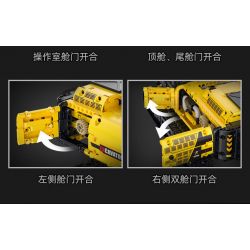 CADA DOUBLEE C61082 61082 non  MÁY XÚC ĐẦY ĐỦ CHỨC NĂNG 1:20 tỷ lệ 1:20 bộ đồ chơi xếp lắp ráp ghép mô hình  REMOTE CONTROL EXCAVATOR Kỹ Thuật Công Nghệ Cao Mô Hình Phương Tiện 1702 khối