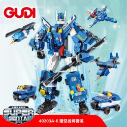 GUDI 40203 non  TRACER 5 KẾT HỢP bộ đồ chơi xếp lắp ráp ghép mô hình Transformers Robot Đại Chiến Người Máy Biến Hình 408 khối