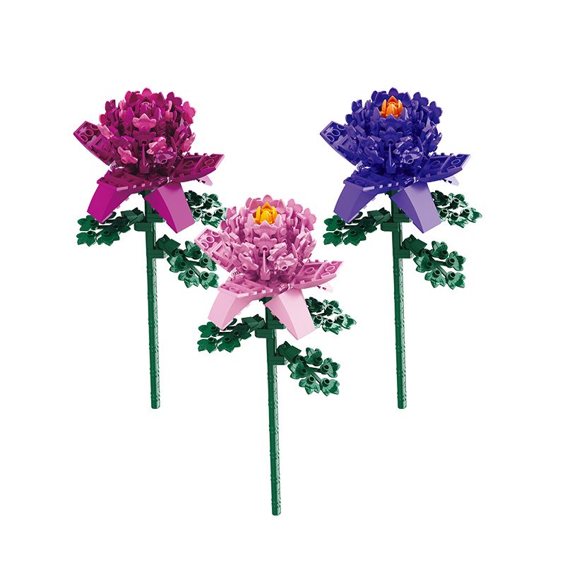 BALODY 20085 non  MẪU ĐƠN bộ đồ chơi xếp lắp ráp ghép mô hình Flowers Hoa 188 khối