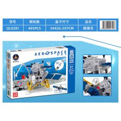 ZHEGAO QL0281 0281 non  TÀU THĂM DÒ MẶT TRĂNG HẰNG NGA TÊN LỬA TRƯỜNG CHINH VŨ TRỤ THẦN CHÂU bộ đồ chơi xếp lắp ráp ghép mô hình China Aerospace Museum 485 khối
