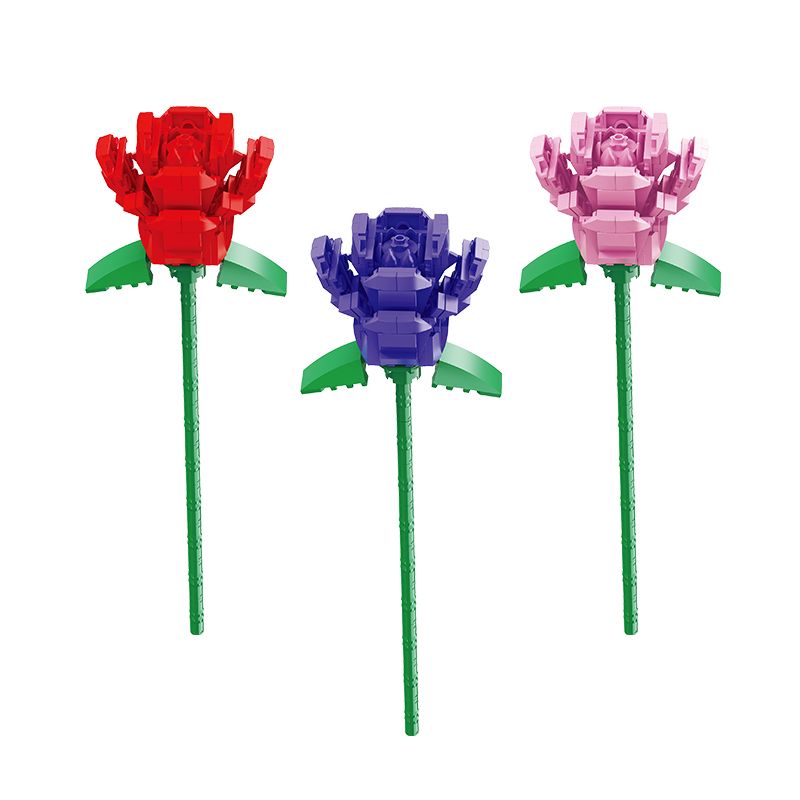 BALODY 20080 non  HOA HỒNG bộ đồ chơi xếp lắp ráp ghép mô hình Flowers 172 khối