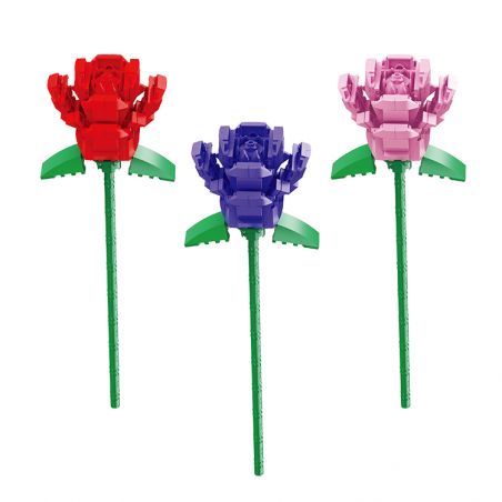 BALODY 20080 non  HOA HỒNG bộ đồ chơi xếp lắp ráp ghép mô hình Flowers 172 khối