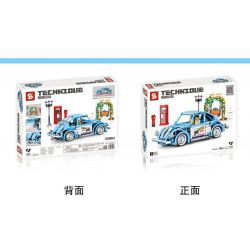 SHENG YUAN SY 8414 non  BỌ XANH LÙI XE bộ đồ chơi xếp lắp ráp ghép mô hình  TECHINQUE Kỹ Thuật Công Nghệ Cao Mô Hình Phương Tiện 843 khối