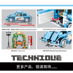 SHENG YUAN SY 8414 non  BỌ XANH LÙI XE bộ đồ chơi xếp lắp ráp ghép mô hình  TECHINQUE Kỹ Thuật Công Nghệ Cao Mô Hình Phương Tiện 843 khối