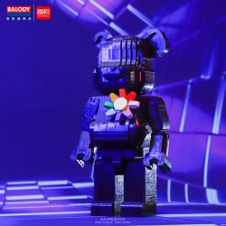 BALODY 21166 non  GẤU HOA ĐEN bộ đồ chơi xếp lắp ráp ghép mô hình LOVER BEER 1126 khối