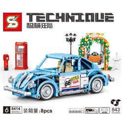 SHENG YUAN SY 8414 non  BỌ XANH LÙI XE bộ đồ chơi xếp lắp ráp ghép mô hình  TECHINQUE Kỹ Thuật Công Nghệ Cao Mô Hình Phương Tiện 843 khối