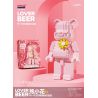 BALODY 21165 non  HOA GẤU HỒNG bộ đồ chơi xếp lắp ráp ghép mô hình LOVER BEER 1126 khối