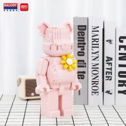 BALODY 21165 non  HOA GẤU HỒNG bộ đồ chơi xếp lắp ráp ghép mô hình LOVER BEER 1126 khối