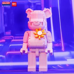 BALODY 21165 non  HOA GẤU HỒNG bộ đồ chơi xếp lắp ráp ghép mô hình LOVER BEER 1126 khối