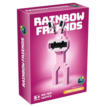 RENZAIMA 764 non  NGƯỜI BẠN MÀU HỒNG bộ đồ chơi xếp lắp ráp ghép mô hình Rainbow  PINK FRIEND 161 khối