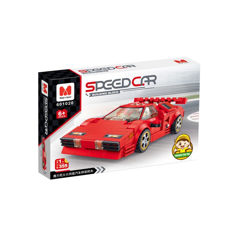 MAGIC VIGOUR 601013 non  BẮN PHÁO HOA MA THUẬT LẮP RÁP XE PHƯỢNG HOÀNG bộ đồ chơi xếp lắp ráp ghép mô hình Speed Champions Racing Cars SPEED CAR Đua Xe Công Thức 355 khối