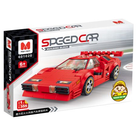 MAGIC VIGOUR 601013 non  BẮN PHÁO HOA MA THUẬT LẮP RÁP XE PHƯỢNG HOÀNG bộ đồ chơi xếp lắp ráp ghép mô hình Speed Champions Racing Cars SPEED CAR Đua Xe Công Thức 355 khối