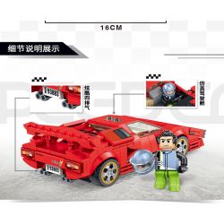 MAGIC VIGOUR 601013 non  BẮN PHÁO HOA MA THUẬT LẮP RÁP XE PHƯỢNG HOÀNG bộ đồ chơi xếp lắp ráp ghép mô hình Speed Champions Racing Cars SPEED CAR Đua Xe Công Thức 355 khối