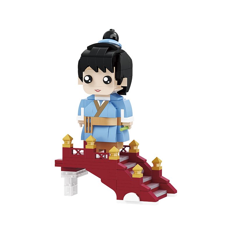 BALODY 20062 non  DÂN GIAN CHĂN BÒ bộ đồ chơi xếp lắp ráp ghép mô hình Brickheadz Nhân Vật Đầu To 314 khối