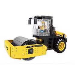 SANY C0624 0624 non  TRỤC LĂN bộ đồ chơi xếp lắp ráp ghép mô hình City COMPACTOR SMOOTH ROLLER DRUM Thành Phố 415 khối