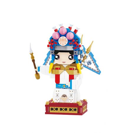 BALODY 20048 non  KINH KỊCH WUSHENG bộ đồ chơi xếp lắp ráp ghép mô hình Brickheadz Nhân Vật Đầu To 430 khối