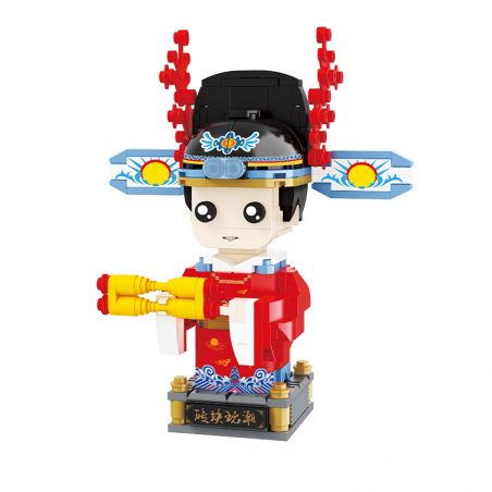 BALODY 20039 non  QUÁN QUÂN bộ đồ chơi xếp lắp ráp ghép mô hình Brickheadz Nhân Vật Đầu To 304 khối