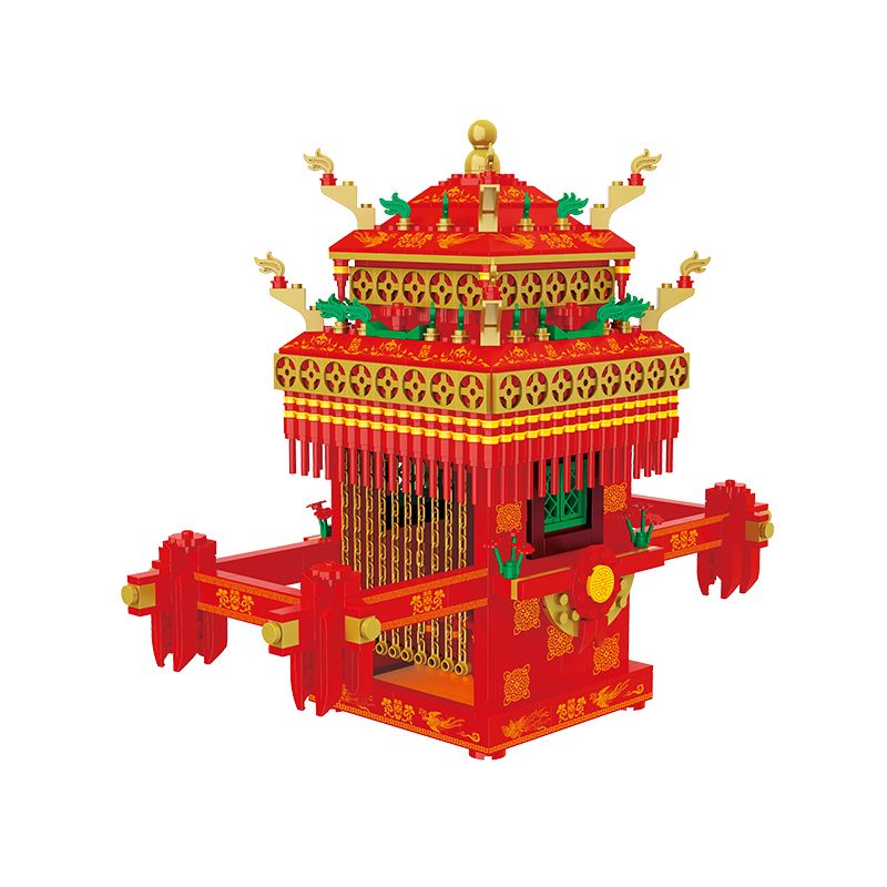 BALODY 20034 non  GHẾ ĐÁM CƯỚI bộ đồ chơi xếp lắp ráp ghép mô hình Chinese Traditional Festivals Lễ Hội Cổ Truyền 1231 khối