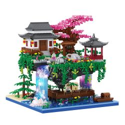 BALODY 16260 non  AO HOA ĐÀO bộ đồ chơi xếp lắp ráp ghép mô hình 3320 khối