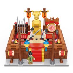 BALODY 21019 non  NHÀ THI ĐẤU QUẢNG TRƯỜNG BẠCH HỔ bộ đồ chơi xếp lắp ráp ghép mô hình Chinatown Khu Phố Tàu 772 khối