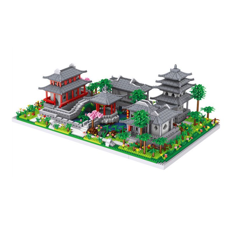 FUN IMAGINATION LZ8202 8202 non  VƯỜN TÔ CHÂU bộ đồ chơi xếp lắp ráp ghép mô hình Buildings 3930 khối