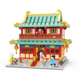 BALODY 21008 non  GIAN HÀNG HUYỀN VŨ PHƯỜNG CANGSHU bộ đồ chơi xếp lắp ráp ghép mô hình Chinatown Khu Phố Tàu 1527 khối