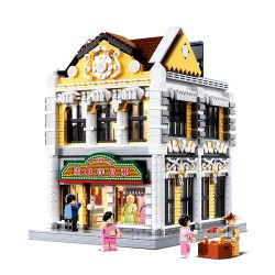 BALODY 21027 non  CỬA HÀNG QUẦN ÁO WACHANG bộ đồ chơi xếp lắp ráp ghép mô hình 3055 khối