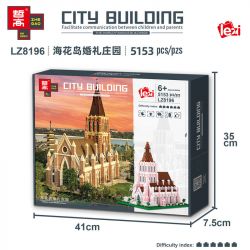 FUN IMAGINATION LZ8196 8196 non  TRANG VIÊN TIỆC CƯỚI ĐẢO HẢI HOA bộ đồ chơi xếp lắp ráp ghép mô hình Buildings 5153 khối