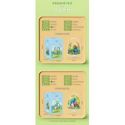 MOYU BLOCK MY87005 87005 non  NGÔN NGỮ BÍ MẬT MỌNG NƯỚC bộ đồ chơi xếp lắp ráp ghép mô hình SUCCULENT SECRET 407 khối