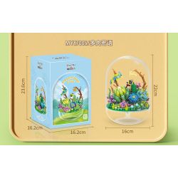 MOYU BLOCK MY87005 87005 non  NGÔN NGỮ BÍ MẬT MỌNG NƯỚC bộ đồ chơi xếp lắp ráp ghép mô hình SUCCULENT SECRET 407 khối