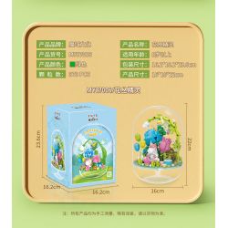 MOYU BLOCK MY87005 87005 non  NGÔN NGỮ BÍ MẬT MỌNG NƯỚC bộ đồ chơi xếp lắp ráp ghép mô hình SUCCULENT SECRET 407 khối